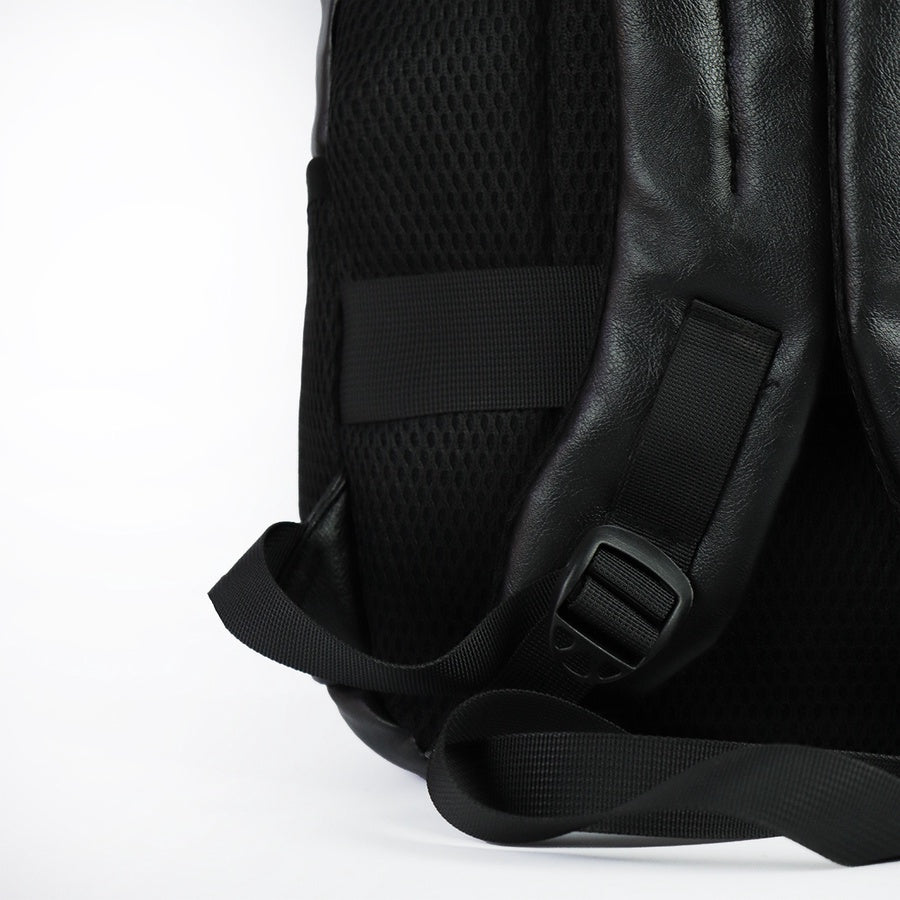 Black Leather Backpack