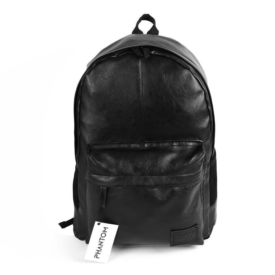 Black Leather Backpack